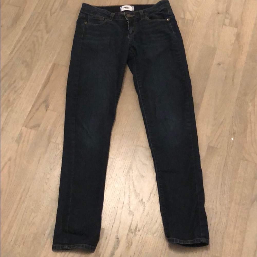 PAIGE Dark Denim Skinny Jeans